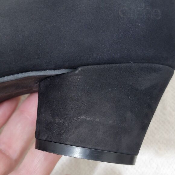 Arche France Musaby Escarpin Black Nubuck Pumps Heels Slip On EU 38 US 7 40911 - Picture 12 of 16